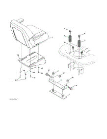 Seat parts for Poulan Riding Mower & Tractor PBLGT2654-96042017200 from AppliancePartsPros.com