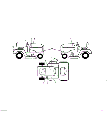 Decals parts for Poulan Riding Mower & Tractor PBLGT2654-96042017200 from AppliancePartsPros.com