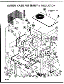 Outer Case Assembly & Insulation (Pca24b0002a / P1153601c) (Pca30b0002a / P1153602c) (Pca36b0002a / P1153603c) (Pca36b0003a / P1153604c) (Pca36b0004a / P1153605c) parts for Amana Air Handler PCA42B0002A/P1153701C from AppliancePartsPros.com
