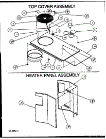 Top Cover Assembly / Heater Panel Assembly parts for Amana Air Handler PCA48B0003B/P1153708C from AppliancePartsPros.com