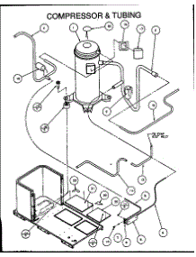 Compressor & Tubing (Pcb24a0002a / P1152201c) (Pcb24b0002a / P1152204c) (Pcb30a0002a / P1152202c) (Pcb30b0002a / P1152205c) (Pcb36b0002a / P1152206c) (Pcb36a0002a / P1152203c) parts for Amana Air Handler PCB42A0002A/P1152301C from AppliancePartsPros.com