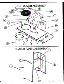 Top Cover Assembly / Heater Panel Assembly parts for Amana Air Handler PCB42B0002A/P1152302C from AppliancePartsPros.com