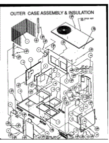 Outer Case Assembly & Insulation (Pcb24a0002a / P1152201c) (Pcb24b0002a / P1152204c) (Pcb30a0002a / P1152202c) (Pcb30b0002a / P1152205c) (Pcb36b0002a / P1152206c) (Pcb36a0002a / P1152203c) parts for Amana Air Handler PCB60B0002A/P1152305C from AppliancePartsPros.com