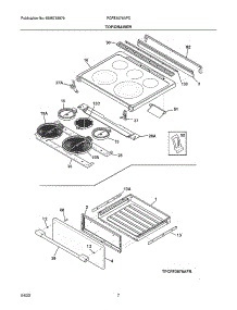Top / Drawer parts for Frigidaire Gas Range PCFE3078AFC from AppliancePartsPros.com