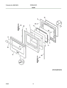 Door parts for Frigidaire Gas Range PCFE3078AFC from AppliancePartsPros.com