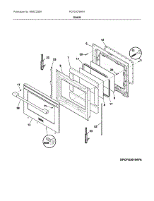 Door parts for Frigidaire Gas Range PCFG3078AFA from AppliancePartsPros.com