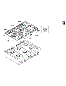 Grates parts for Thermador Gas Cooktop PCG366G-01 from AppliancePartsPros.com