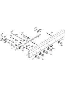 Front Panel parts for Thermador Gas Cooktop PCG484EW01 from AppliancePartsPros.com