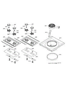 Burners parts for Thermador Gas Cooktop PCG484EW01 from AppliancePartsPros.com