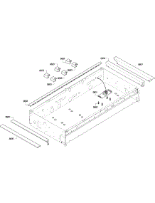 Cabinet parts for Thermador Gas Cooktop PCG486GD/01 from AppliancePartsPros.com