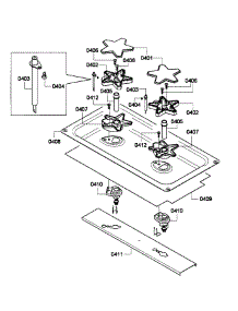 Burner Right parts for Thermador Gas Cooktop PCG486GD/02 from AppliancePartsPros.com