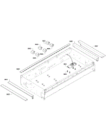 Cabinet parts for Thermador Gas Cooktop PCG486GD/03 from AppliancePartsPros.com