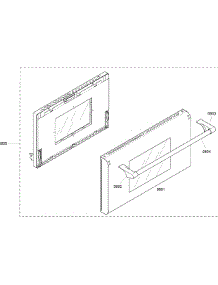 Door Assy parts for Thermador Range PD366BS/01 from AppliancePartsPros.com