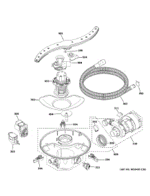 Motor, Sump & Filter Assembly parts for Ge Dishwasher PDP715SYN4FS from AppliancePartsPros.com