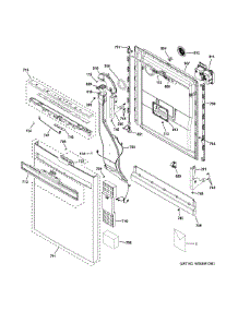 Escutcheon & Door Assembly parts for Ge Dishwasher PDP715SYN8FS from AppliancePartsPros.com