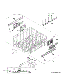 Upper Rack Assembly parts for Ge Dishwasher PDP755SBV1TS from AppliancePartsPros.com