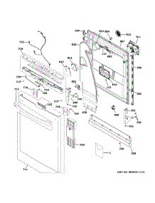 Escutcheon & Door Assembly parts for Ge Dishwasher PDT775SYN2FS from AppliancePartsPros.com
