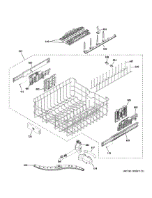 Upper Rack Assembly parts for Ge Dishwasher PDT775SYN7FS from AppliancePartsPros.com