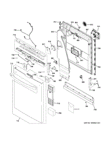 Escutcheon & Door Assembly parts for Ge Dishwasher PDT785SYN8FS from AppliancePartsPros.com