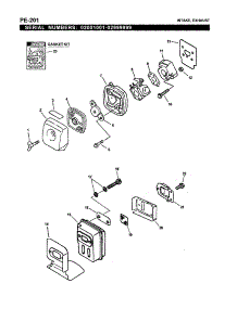 Intake / Exhaust Pe-201 parts for Echo Edger PE-200 (09001001-09999999) from AppliancePartsPros.com