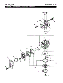 Carburetor - Rb-K75 (Pe-200,201) parts for Echo Edger PE-200 (09001001-09999999) from AppliancePartsPros.com