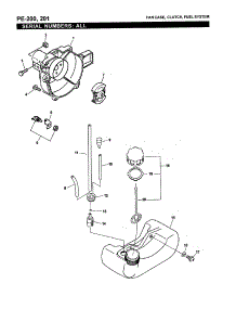 Fan Case / Clutch - Pe-200, 201 parts for Echo Edger PE-200 (10001001-10999999) from AppliancePartsPros.com