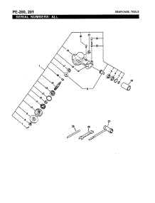 Gear Case / Tools - Pe-200,201 parts for Echo Edger PE-201 (02001001-02999999) from AppliancePartsPros.com