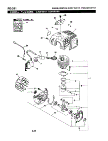 Engine / Ignition / Short Block Pe-201 parts for Echo Edger PE-201 (09001001-09999999) from AppliancePartsPros.com