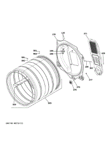 Drum parts for Ge Dryer PFD87GSSV0WW from AppliancePartsPros.com
