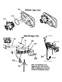 Inducer Assy parts for Payne Furnace PG8MAA036070AAJA from AppliancePartsPros.com