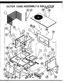 Outer Case Assembly & Insulation (Pga24b0452a / P1164601c) (Pga24b0702a / P1154002c) (Pga24b0702a / P1164602c) (Pga24b0902a / P1154003c) (Pga24b0452a / P1154001c) (Pga24b0902a / P1164603c) (Pga30b0452a / P1164604c) (Pga30b0452a / P1154004c) (Pga30b0702a / P1154005c) (Pga30 parts for Amana Air Handler PGA36B0453A/P1154008C from AppliancePartsPros.com
