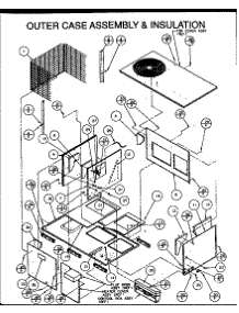Outer Case Assembly & Insulation (Pga42b1152a / P1154103c) (Pga42b0903a / P1154102c) (Pga42b1153a / P1154104c) (Pga42b0902a / P1154101c) (Pga48b0902b / P1154111c) (Pga48b0903a / P1154106c) (Pga48b0903b / P1154112c) (Pga48b0904a / P1154117c) (Pga48b1152a / P1154107c) (Pga48 parts for Amana Air Handler PGA60B1153A/P1154204C from AppliancePartsPros.com