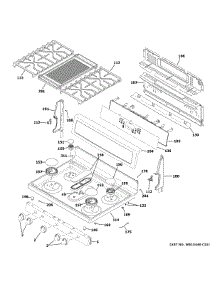 Control Panel & Cooktop parts for Ge Gas Range PGB911FEJ2DS from AppliancePartsPros.com