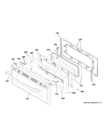 Upper Door parts for Ge Gas Range PGB960SEJ6SS from AppliancePartsPros.com