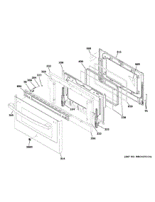 Lower Door parts for Ge Gas Range PGB960SEJ6SS from AppliancePartsPros.com