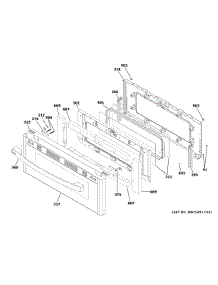 Upper Door parts for Ge Gas Range PGB965YP1FS from AppliancePartsPros.com
