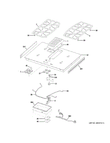 Control Panel & Cooktop parts for Ge Gas Cooktop PGP9830DR1BB from AppliancePartsPros.com