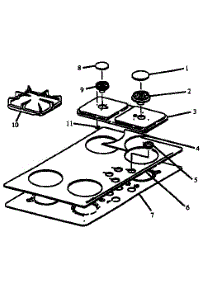 Maintop parts for Modern Maid Gas Cooktop PGT136-P1131496N from AppliancePartsPros.com