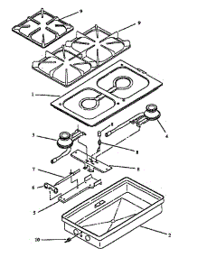 Top Burner Module Assembly (Xst111 / P1133255n) (Xst111ub / P1133256nb) (Xst111ub1 / P1133344nb) (Xst111uw / P1133256nw) (Xst111uw1 / P1133353n) (Xst111uww1 / P1133344n) (Xst311-U / P1133273n) parts for Modern Maid Gas Cooktop PGT193UB-P1131616NB from AppliancePartsPros.com