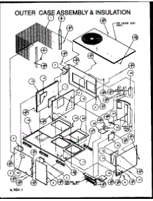 Outer Case Assembly & Insulation parts for Amana Air Handler PHA60B0002B/P1153907C from AppliancePartsPros.com