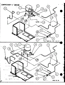 Compressor & Tubing (Spco24001a / P9999101c) (Spco30001a / P9999102c) (Spco36001a / P9999103c) (Spco36003a / P9999104c) parts for Amana Central Air Conditioner PHK105/P9828101C from AppliancePartsPros.com
