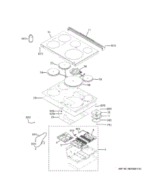 Cooktop parts for Ge Electric Range PHS930BP5TS from AppliancePartsPros.com