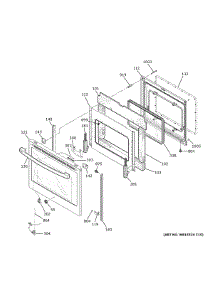 Door parts for Ge Electric Range PHS93XYP1FS from AppliancePartsPros.com