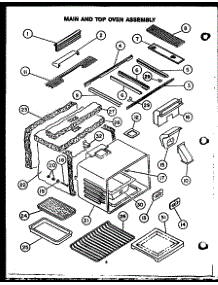 Main And Top Oven Assembly parts for Modern Maid Gas Range PHU185NW from AppliancePartsPros.com