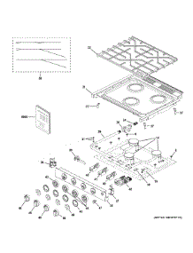 Control Panel & Cooktop parts for Ge Gas Range PLD621DW1BB from AppliancePartsPros.com
