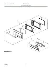 Control Panel,Door parts for Frigidaire Countertop Microwave PMBD3080AFA from AppliancePartsPros.com