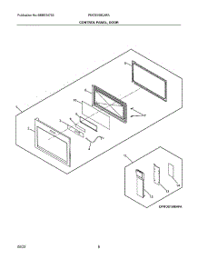 Control Panel,Door parts for Frigidaire Room Air Conditioner PMOS198CAFA from AppliancePartsPros.com