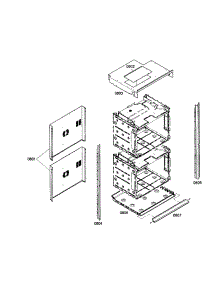 Mounting Assy parts for Thermador Electric Wall Oven POD30201 from AppliancePartsPros.com