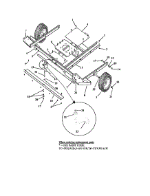 Deck Weldment / Wheels parts for Swisher Mower Attachment POLB10544HD from AppliancePartsPros.com