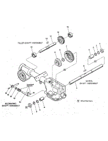 Wheel Shaft, Eccentric Shaft & Tiller Shaft Assemblies parts for Troy-Bilt Rear-Tine Tiller PONY SERIAL #S0242650 AND UP from AppliancePartsPros.com